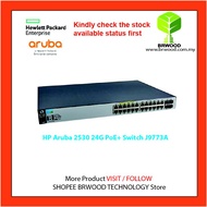 HP ARUBA J9773A: ARUBA 2530 24G POE+ 24 PORT 10/100/1000 MBPS POE+ C/W 4XSFP SWITCH