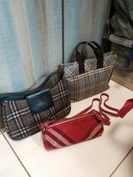 Burberry Blue Label 格紋手提包