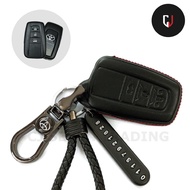 Toyota All-New Camry / Corolla Altis 2019-2025 Keyless Remote Car Key 4D Leather Key Cover Case with