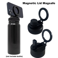 Magnetic Lid Magsafe for Aqua Flask Lid Cap 12oz - 64oz Compatable for Hydroflask Tumbler Cap Replacement All Wide Mouth Tumbler Lid Replacement 800ml 1000ml/1300ml Accessories for Tumbler Cover with Handle Magnetic Phone Mount for iPhone takip ng tumbler