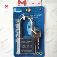 IZUMO 50mm Long Nickel Padlock - IZUMO Nickel Padlock