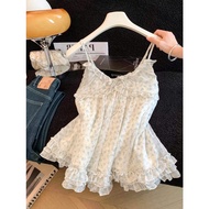 Women's ruffled floral tank top 80066 Seeu