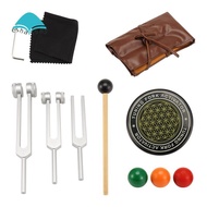 For Sound Therapy Set of 3 Pcs Tuning Forks(128hz, 256hz, 512hz)- for Chakra Wellness, Yoga, Meditat