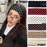 OPTIMISTI8E Yoga Headband, Polka Dot Sweat-absorbent Makeup Headband, Durable Hair Accessories Elast