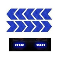 N0HF 10Pcs Universal Car Arrow Decorative Sticker Exterior Reflex Tape Reflective Anti-Collision Warning Strip for Automobile