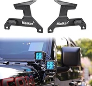 MAIKER Dual A-Pillar Light Mount Dual Lower Windshield Off-Road LED Work Light Mounting Brackets for