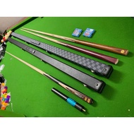 Single Cue with Single Slot for Billiards Black Eight Leather1P Single sink PU Through-hole Box Asse
