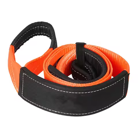 SucceBuy Recovery Tow Strap 3 inches 8 feet 36,000 lbs Break Strength Triple Reinforced Loop Straps