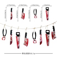 Halloween Party Decoration Blood Knife Pull Flag Haunted Festival Haunted House Horror Decoration Bl