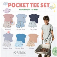 Mooi POCKET TEE Set Kids POCKET T-Shirt Suit (MOOI POCKET TEE Suit) 0-5 Years CBKS Part 2