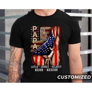 Gift shirt Personlized 4Th Of July Papa Shirt Usa Flag Fathers Day Gift