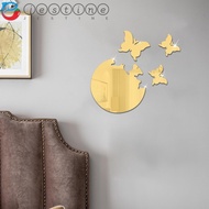 JESTINE 3D Butterfly Wall Stickers, Acrylic Self Adhesive Mirror Wall Sticker, Trendy Wall Decor Mirror Effect DIY Butterfly Flying Wall Decor Bedroom