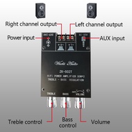 1PCS  Bluetooth 5.0 Subwoofer Amplifier 2.0 channel ZK-502T TPA3116D2 High power stereo amplifier 2*50W bass amplifier