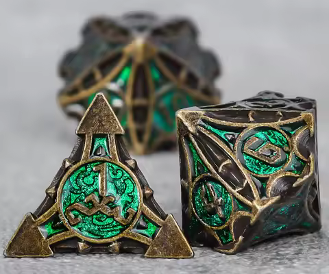 7Pcs Metal Dice Set, Dragon Carved Polyhedral Dice, D20 D12 D10 D8 D6 D4 , RPG Dice for Dungeons and