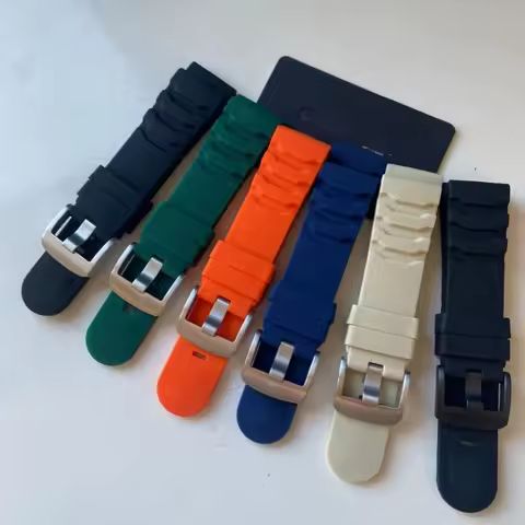 24mm Premium Silicone Watch Band for Luminox Navy SEALs 3749/3747/3251 Tactical Replacement Strap Wa
