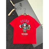 EVISU/God of Fortune 2026 Classic Round Neck Short-Sleeved T-Shirt Men Women Autumn Clothes Business