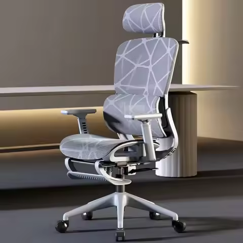 Ottoman Armrest Office Chair Orthopedic Modern Comfortable Swivel Office Chair Computer Study Silla 