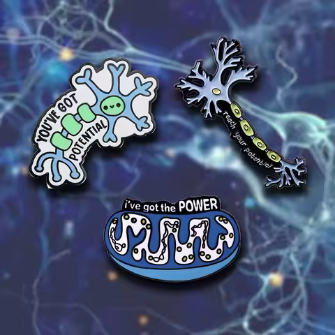 You Have Potential Cute Neuron Brooch Biology Major Student Badge Neuropsychology Accessory Pin Scie