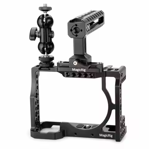 MAGICRIG DSLR Camera Cage with NATO Handle and Ball Head for Sony A7RIII /A7RII /A7II /A7III /A7SII 