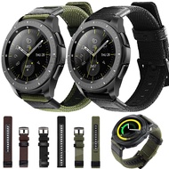 Leather Nylon Band 20 22mm Strap For Samsung Galaxy Watch Active Gear S2/3 42/46