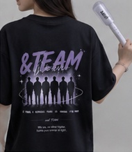 &Team Tour Merch T Shirt Milk Silk DTF Print Back Member Silhouette Graphic Tee Fan Support Outfit C