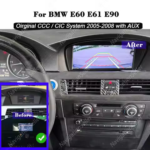 New Android 15 Wireless CarPlay Screen For BMW E60 E61 E62 E63 E90 E91 E92 2005-2012 Car Multimedia
