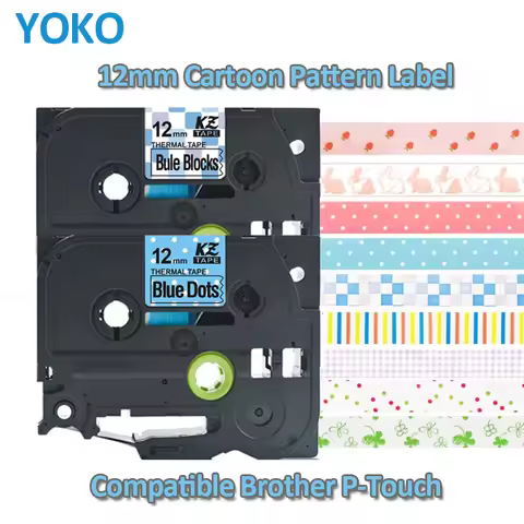 12mm Lovely pattern label Tapes Compatible Brother tze-131 laminated tze131 tz-131 tze tape for brot