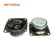 SOTAMIA 2Pcs 2 Inch 52mm Waterproof Speaker 4 Ohm 3W Square Audio Multimedia HiFi Power Loudspeaker 