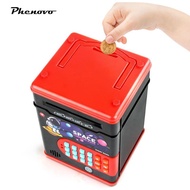 [Phenovo] Coins Can with Fingerprint Password Protection Atm Box Kids ATM Machine for