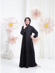 GAMIS ANAK TANGGUNG DELIA | Desain Flanel Polos | Warna Dark Green/Biru/Mauve/SilverGrey | Usia 9-14