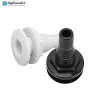 DIGIFOUNDER Thru Hull Fitting Straight Hose Connector for 5/8, 3/4 1‑1/2in Hose Boats Marines Marine