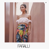 [FAFALU Phi Phi Pants] Olivia Phi Phi Pants กางเกงเลผ้าซาตินพิมพ์ลาย