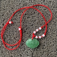 Kalung Giok Variasi Buddha Guan Yin Lotus Jade Pendant Fine Carving Synthetic Stone Chinese Legend N