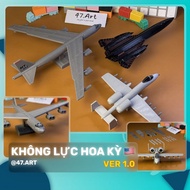 US Air Force Plane Model SR-71 / B-52 / A-10 Thunderbolt II [GENUINE 47.Art] Pack 1.0