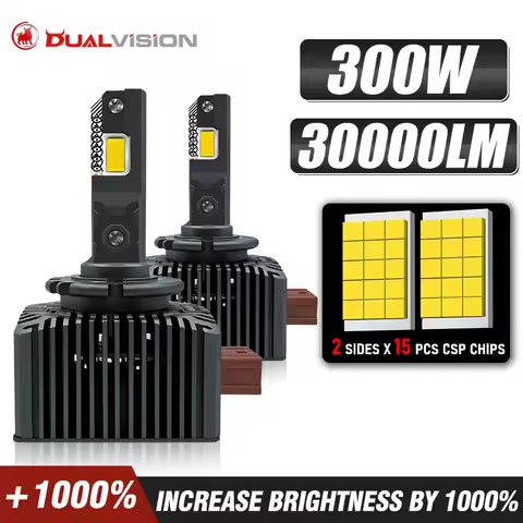 2PC D3S LED Headlights D1S D2S D4S D8S Four copper tube HID Conversion Kit D1R D2R D3R 30000LM Two-s