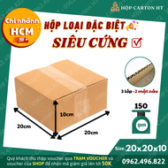 Combo 100 hộp carton đóng hàng 20x20x10 đựng đồ gia dụng đồ ăn vặt snack mỹ phẩm giá rẻ - Hộp Carton