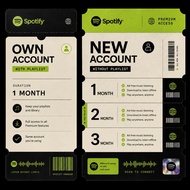 Spotify Premim Design printing ticket for music with no ads unlimited