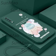 เคส Samsung A70แบบซิลิโคนเคสนิ่มใส่โทรศัพท์กระเป๋าหมี