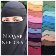 Niqaab Neelofa Viral Full Ninja Petak Labuh20inc Purdah Burqa Niqab Premium Korean Chiffon Hitam Bla