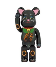 預訂 Bearbrick 黑色發光招財貓 1000%