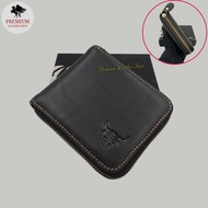 Rush Rider Leather Wallet Men Zip Short Wallet Leather Purse Man