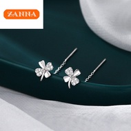 silver original italy 925 four-leaf clover necklace for women