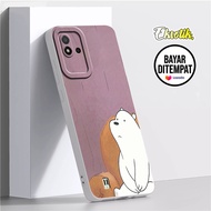 Case Realme Narzo 50i - Casing Realme Narzo 50i - Eksotik - Silikon Cute White Bear - Cassing Hp - A