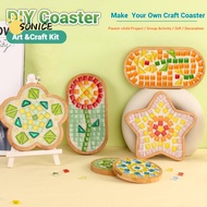 Glass Mosaic Tiles Mosaic Craft Kit with Bamboo Coaster DIY Mosaic Coaster Kit DIY Mosaic Tiles for 