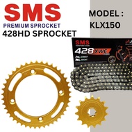 428HD SPROCKET SET SMS 428XWE-132L ORING CHAIN KAWASAKI KLX150 SPROCKET GOLD DID HTM SMS