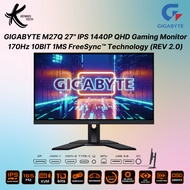 GIGABYTE M27Q 27” IPS QHD 1440P 170Hz KVM Gaming Monitor 10BIT 1MS FreeSync​™ Technology (REV 2.0) - HDMI DP