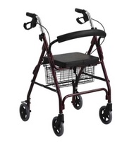 Avant Garde Adjustable &amp; Foldable Adult Medical Aluminium Walker Rollator with Seat and Wheels