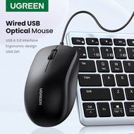 UGREEN Mouse Wired Mouse 1200DPI for MacBook Tablet Laptop 90789