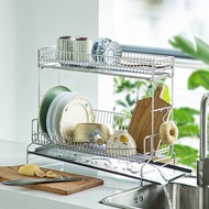 日本霜山 304不鏽鋼雙層餐具瀝水架