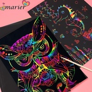 MARIER 10PCS Scratch Paper, Rainbow Multi-function Scratch Painting Toys, Simple 4K/8K/16K/32K DIY N